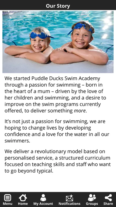 Capturas de pantalla de Puddle Ducks Swim Academy