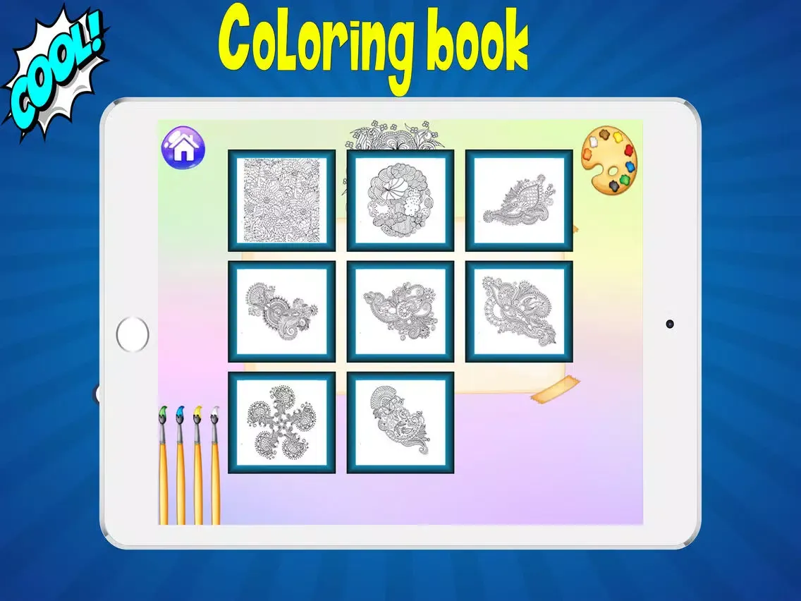 ภาพหน้าจอของ coloring pages for adults iPad 