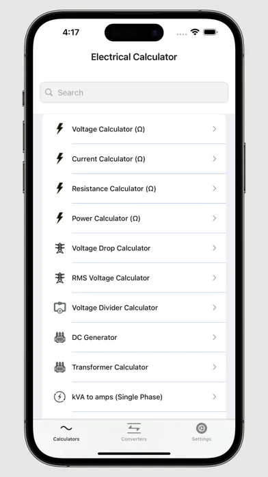 Electrical Calculator Screenshots