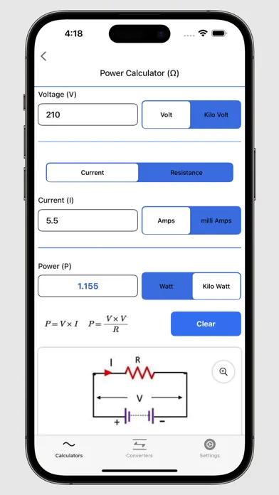 Electrical Calculator Screenshots