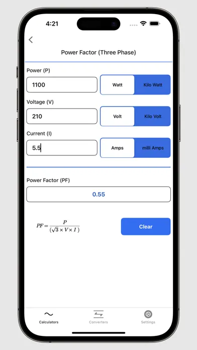 Electrical Calculator Screenshots