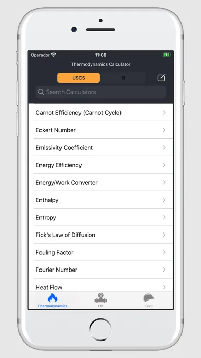 Thermodynamics Calculator Screenshots