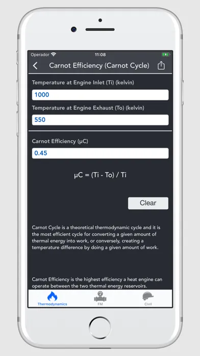 Thermodynamics Calculator Screenshots