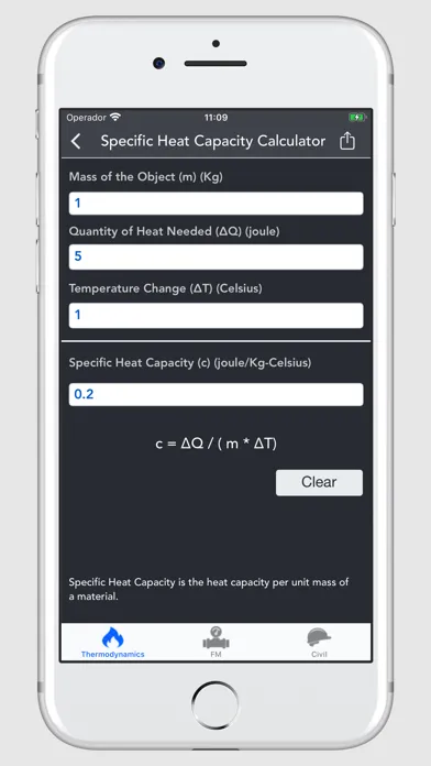 Thermodynamics Calculator Screenshots