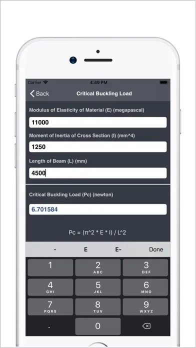 Tangkapan skrin Civil Engineering Calculators