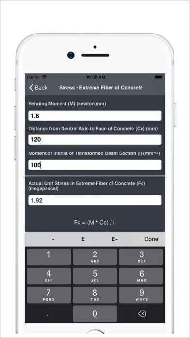 Tangkapan skrin Civil Engineering Calculators