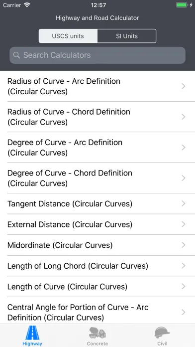 Capturas de tela do Highways & Roadwork Calculator