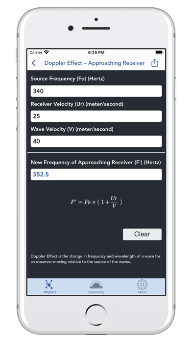 Screenshot di My Physics Calculator lite