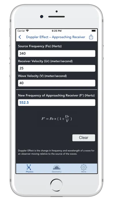 Zrzuty ekranu My Physics Calculator lite