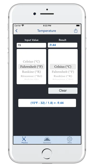 Zrzuty ekranu My Physics Calculator lite