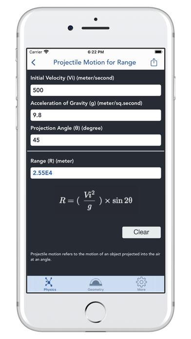 Screenshot di My Physics Calculator lite