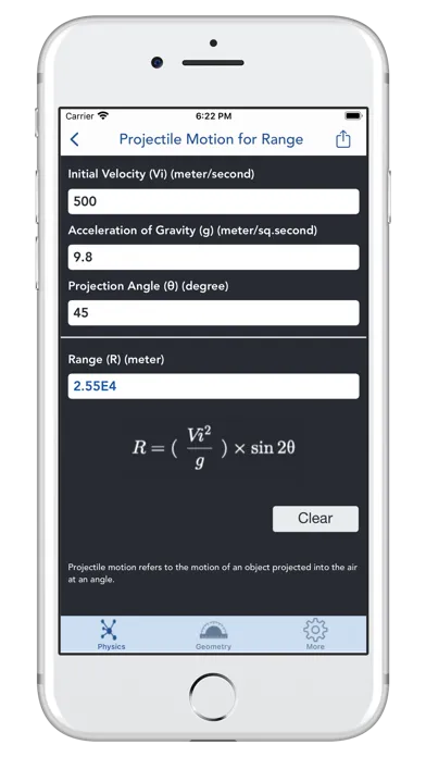 Zrzuty ekranu My Physics Calculator lite