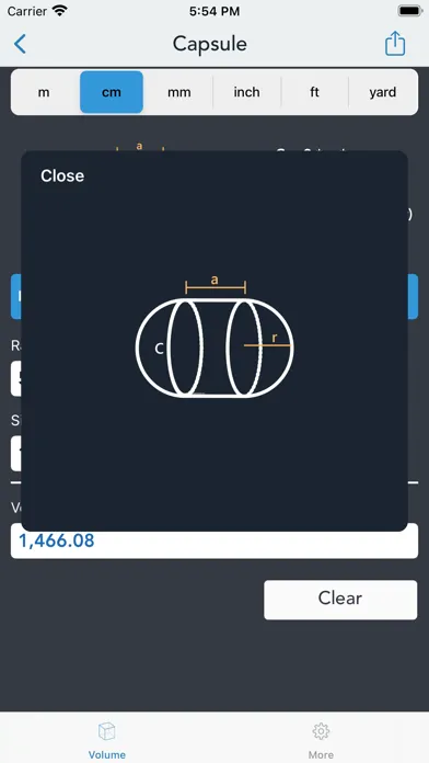 Volume Calculator. Screenshots