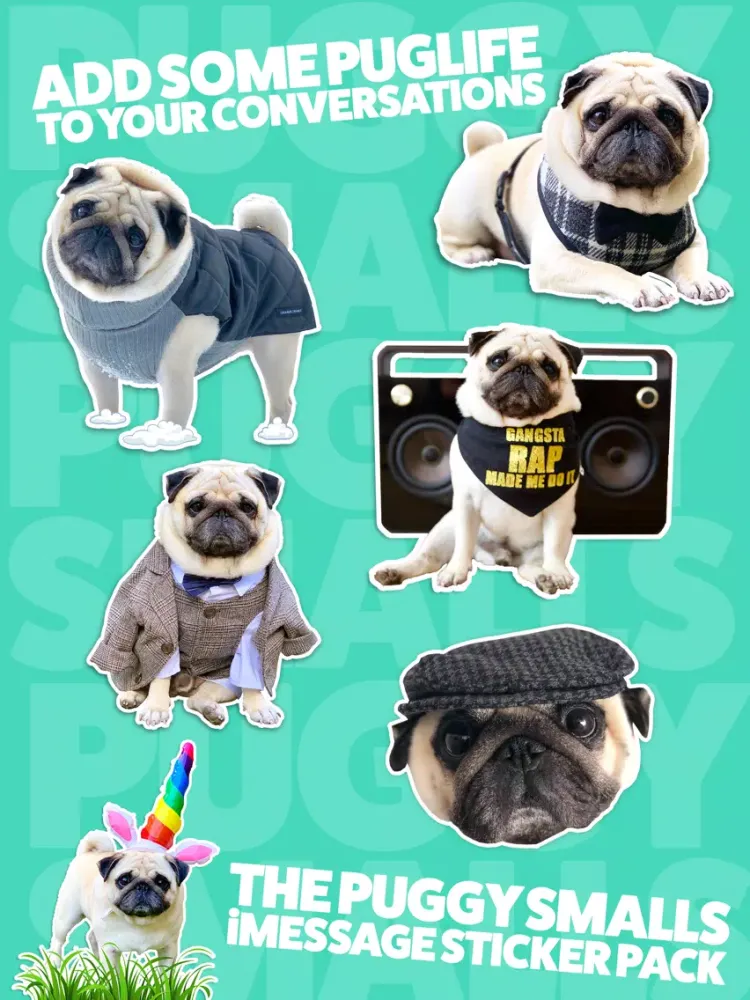 Puggy Smalls Stickers iPad  Screenshots