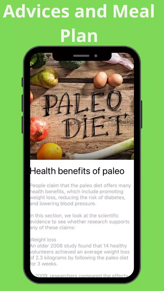 Tangkapan layar Paleo Diet Plan.