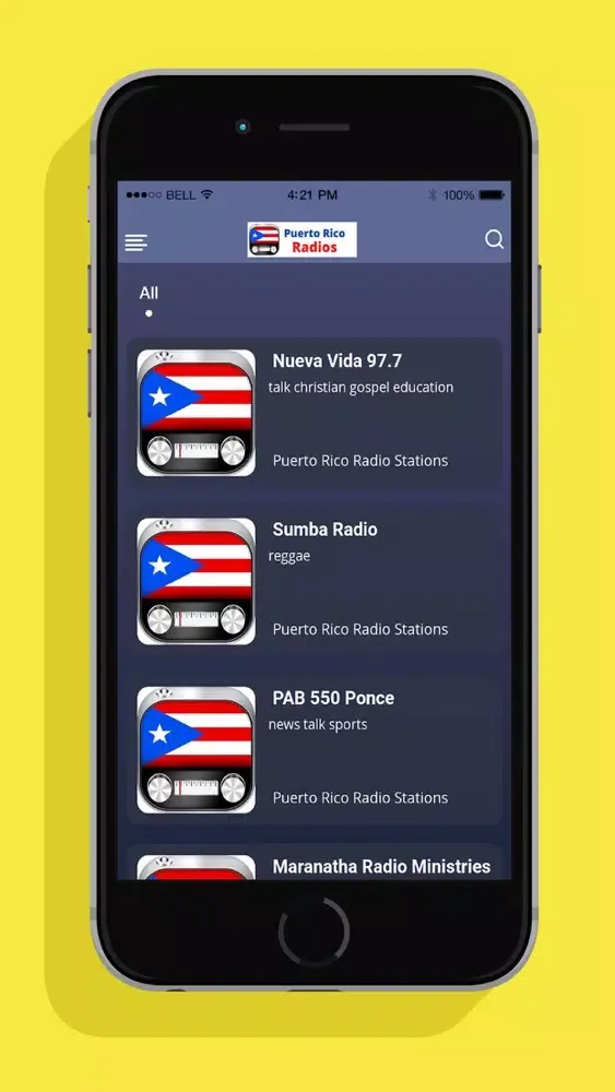 ภาพหน้าจอของ Radio Puerto Rico