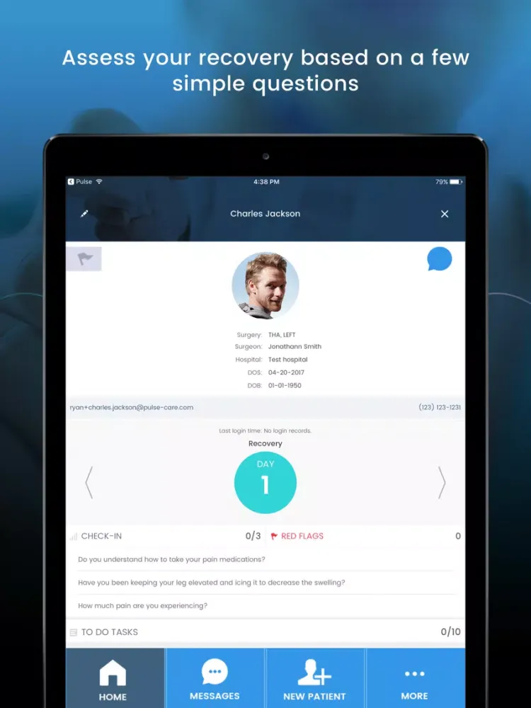 Capturas de tela do Pulse Provider iPad 