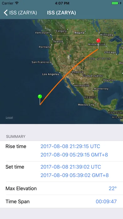 PulseSat Satellite Tracker Screenshots
