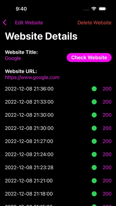 Ảnh chụp màn hình của Pulsely Uptime Sync