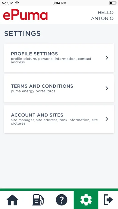 Capturas de tela do ePuma Portal
