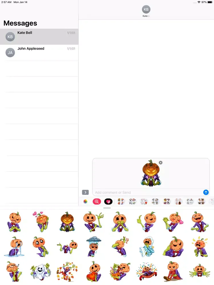 Pumpkin Head Emojis iPad  Screenshots