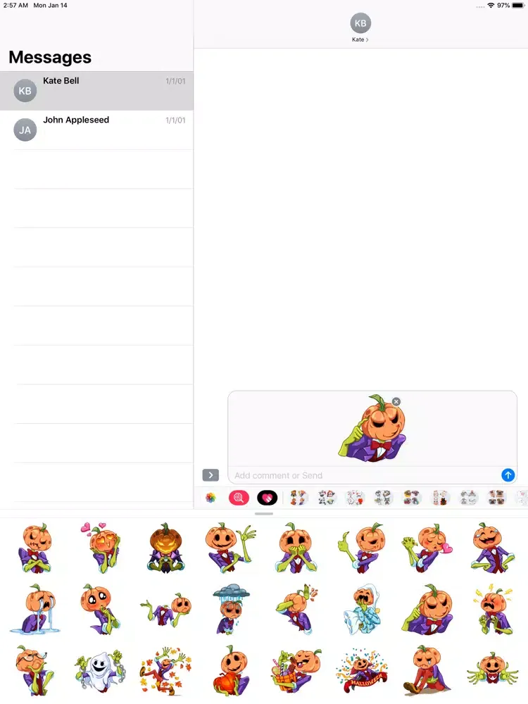 Pumpkin Head Emojis iPad  Screenshots