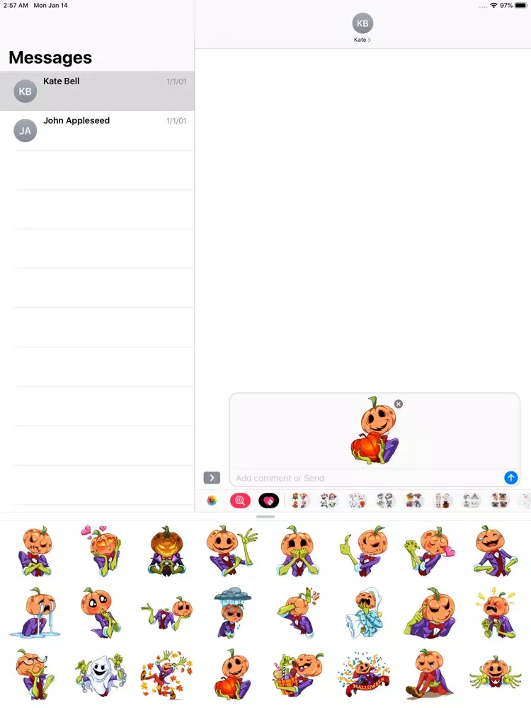 Pumpkin Head Emojis iPad  Screenshots