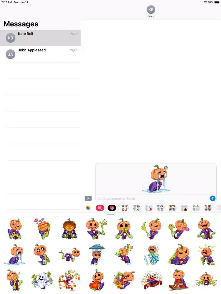 Pumpkin Head Emojis iPad  Screenshots