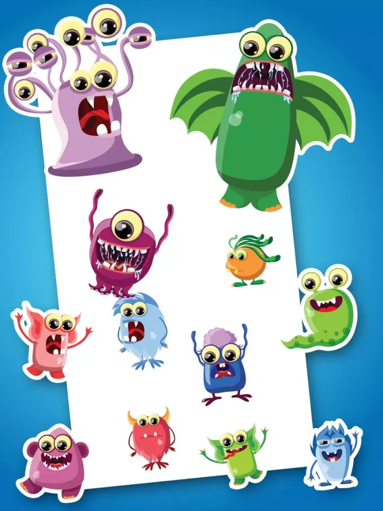 Cartoon Monsters Stickers iPad 应用截图