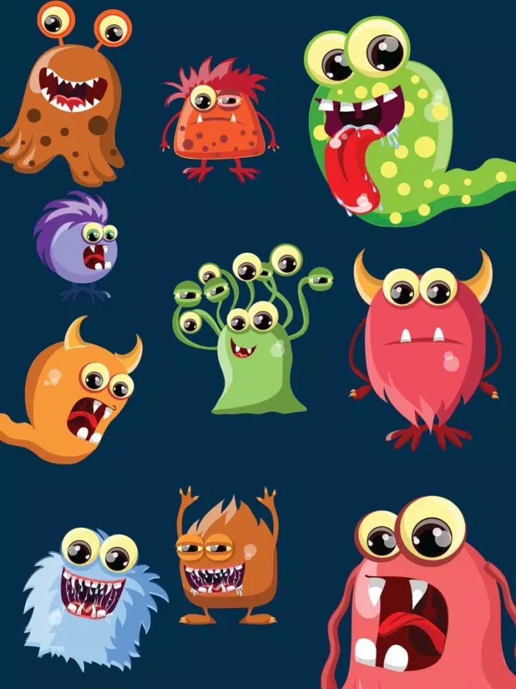 Cartoon Monsters Stickers iPad 应用截图