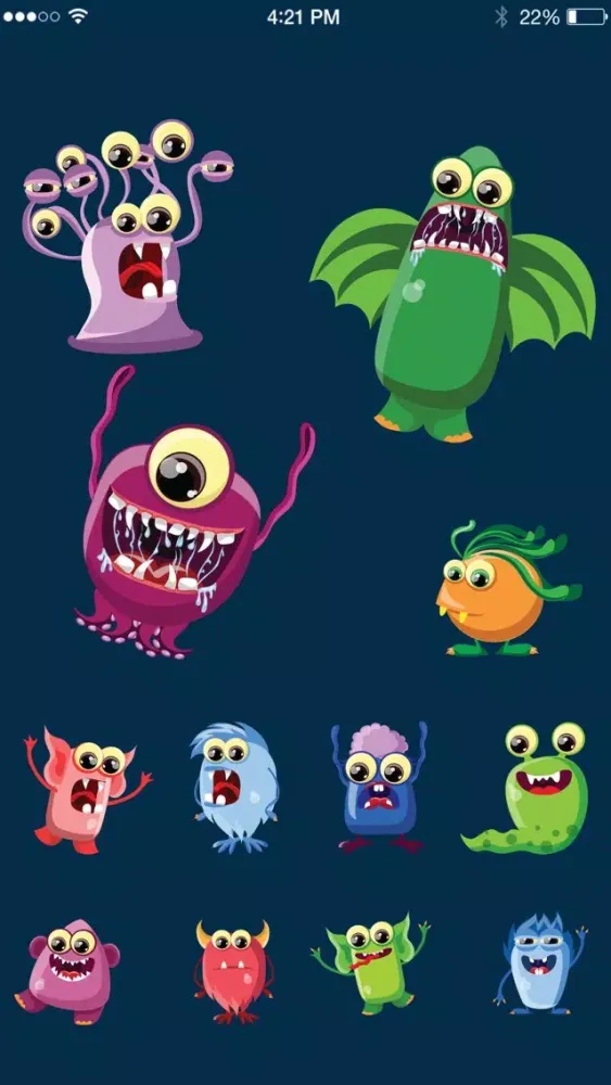 Cartoon Monsters Stickers应用截图