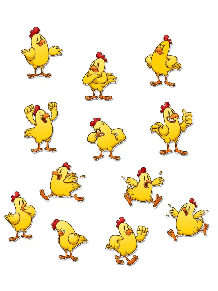 Cute Chicken Expressions Stickers iPad  স্ক্রিনশট