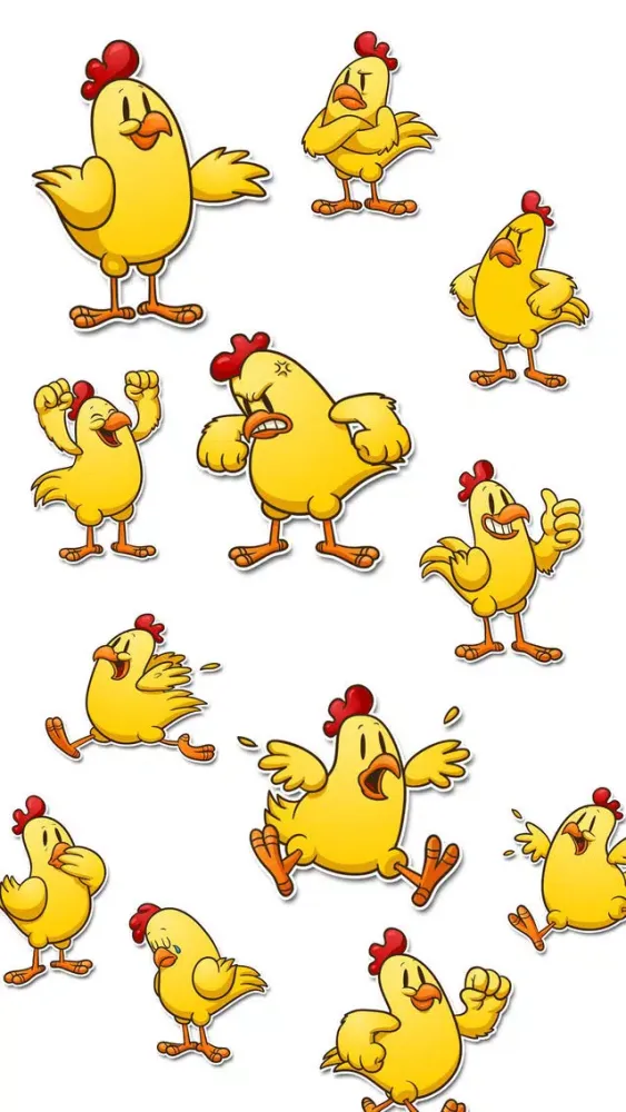 Cute Chicken Expressions Stickers স্ক্রিনশট