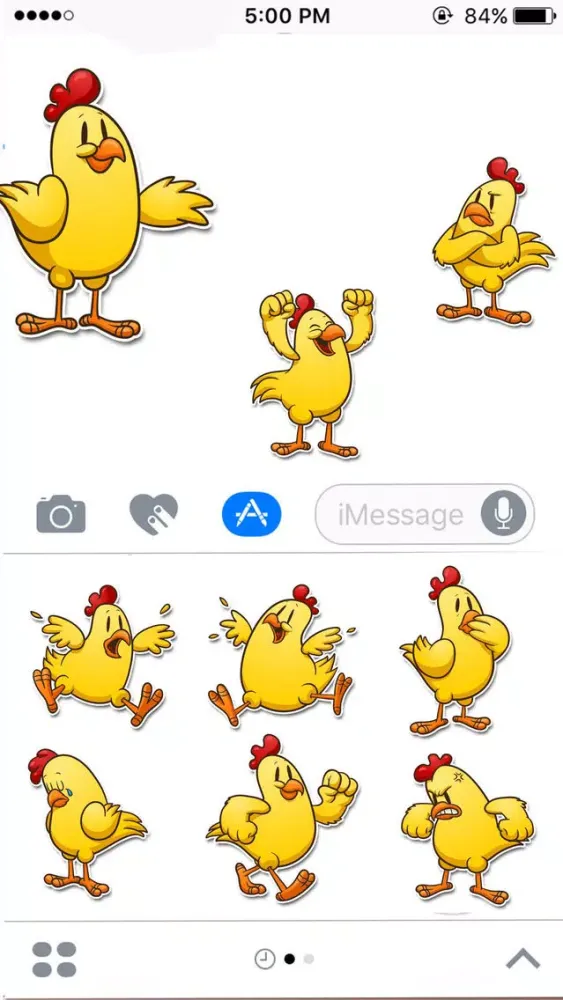 Cute Chicken Expressions Stickers স্ক্রিনশট