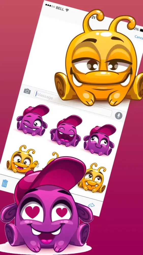 Cute Pet Monster Stickers Ekran Görüntüleri