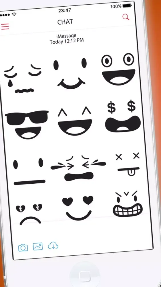 Elegant Vector Smileys Stickers スクリーンショット