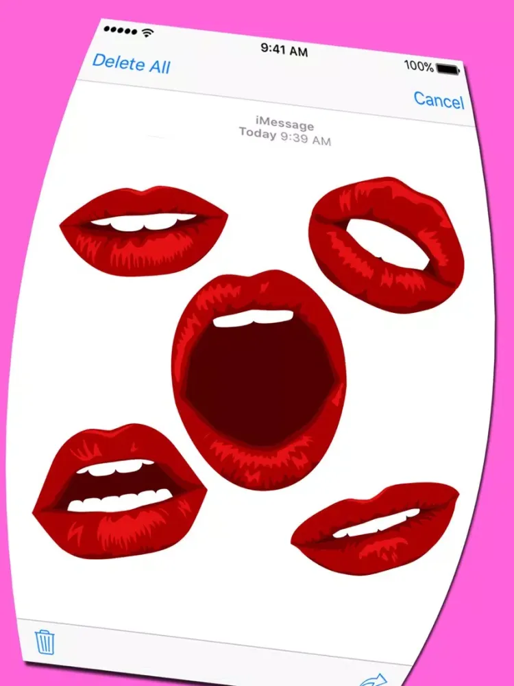 Capturas de tela do Lip Expressions Stickers iPad 
