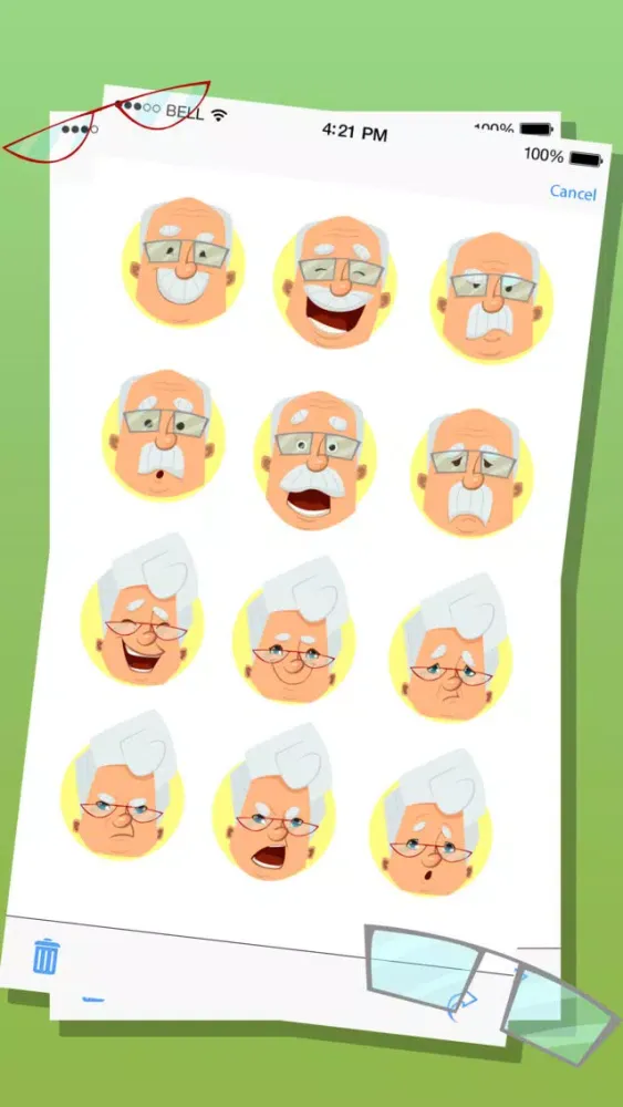 Old Man Expressions Emoticons Stickers Screenshots