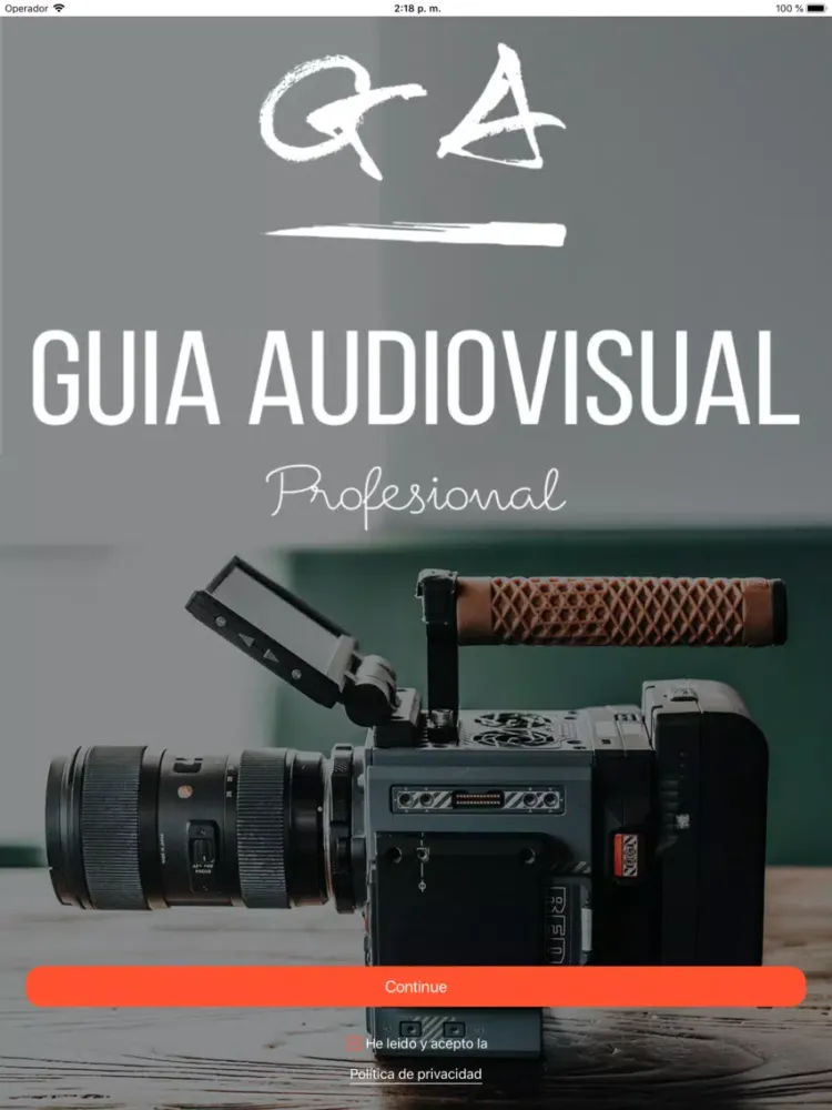 Capturas de pantalla de Guía profesional audiovisual iPad 