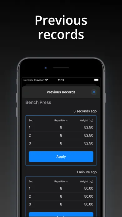 ภาพหน้าจอของ Fit Records: Gym Workout Log