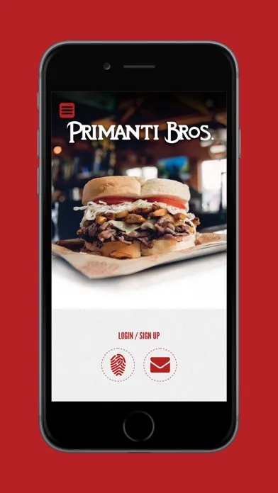 Tangkapan layar Primanti Bros. FanFare Rewards
