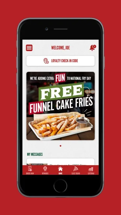 Tangkapan layar Primanti Bros. FanFare Rewards