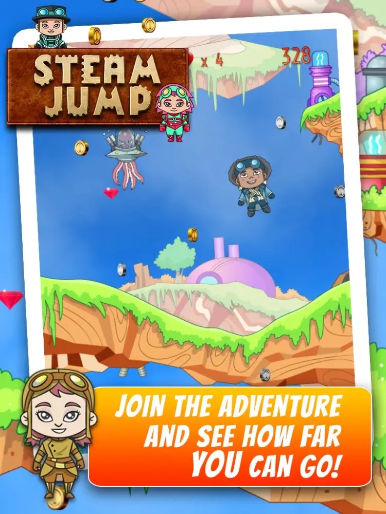 Скриншоты Steam Jump - Flying Steampunk Super Hero iPad 