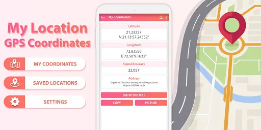 My Location - GPS Coordinates Screenshots