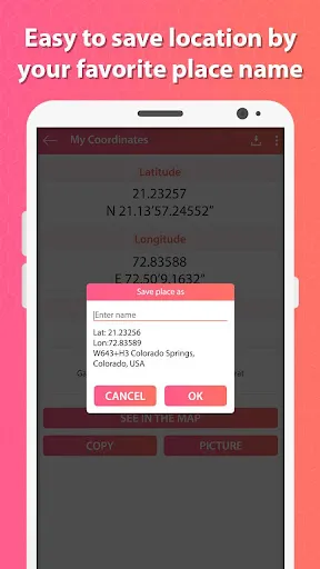My Location - GPS Coordinates Screenshots