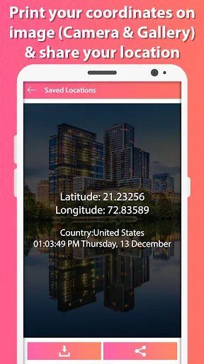 My Location - GPS Coordinates Screenshots