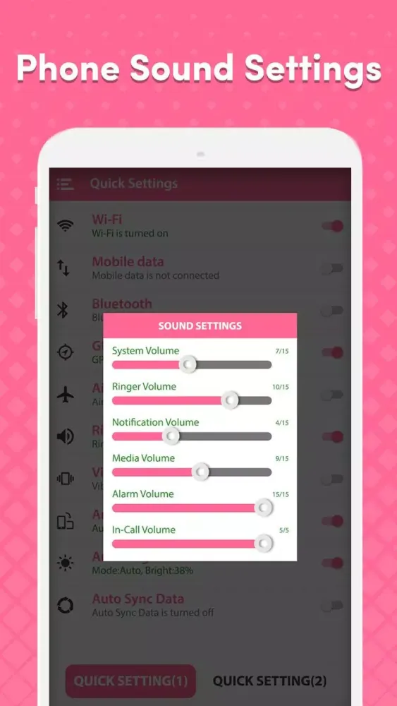 Quick Settings Screenshots