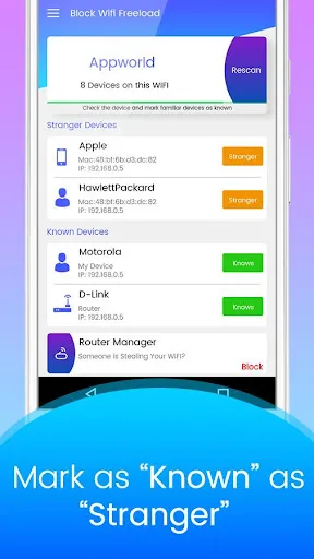 Tangkapan layar Block WiFi - WiFi Inspector