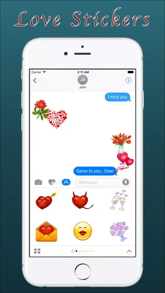 صور Love Stickers for iMessage App