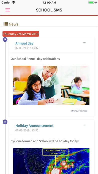 SCHOOL SMS APP スクリーンショット